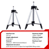 ONEVAN Laser Level Tripod 1.2M/1.5M Adjustable Height